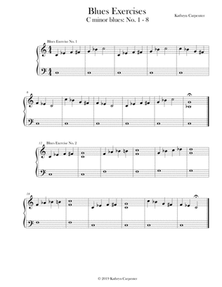 Book cover for Blues Exercises No. 1-8 (C minor)