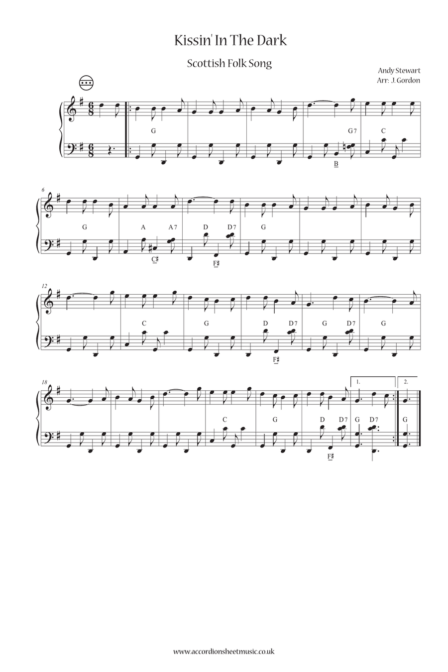 Kissin' In The Dark Accordion scores gallery preview page 1