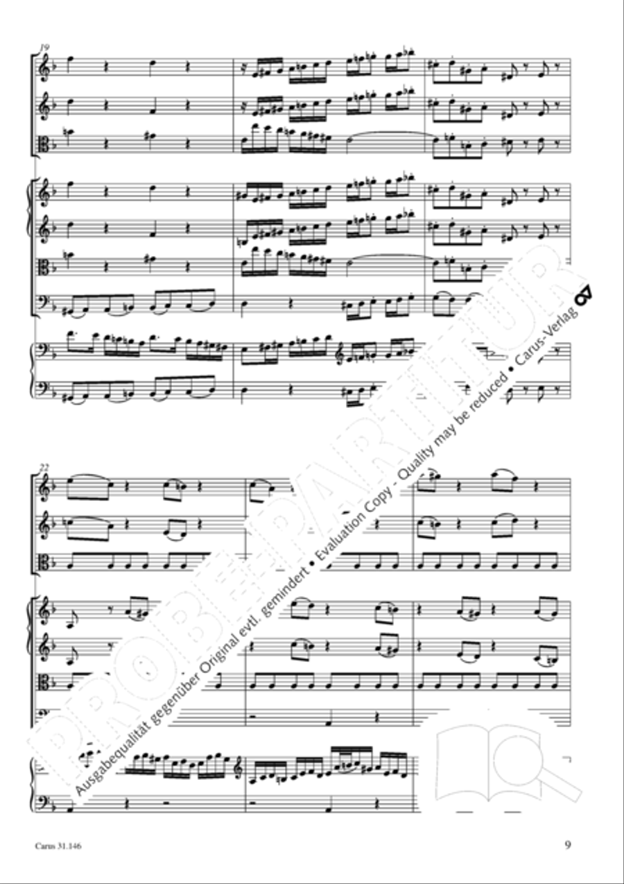 Through bitter tribulation we enter into God's kingdom (Wir mussen durch viel Trubsal in das Reich Gottes eingehen) 4-Part scores gallery preview page 10