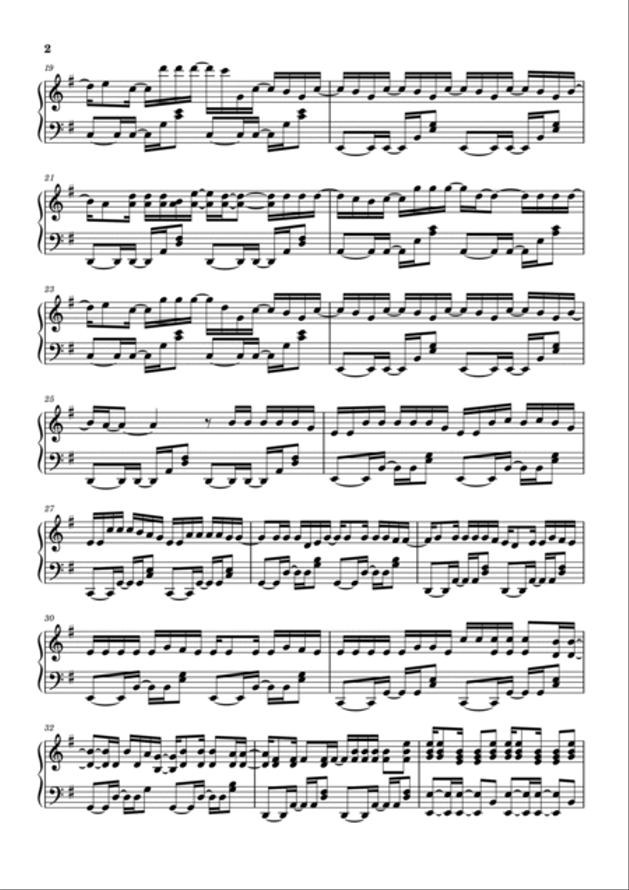 Bailando Piano Solo scores gallery preview page 2