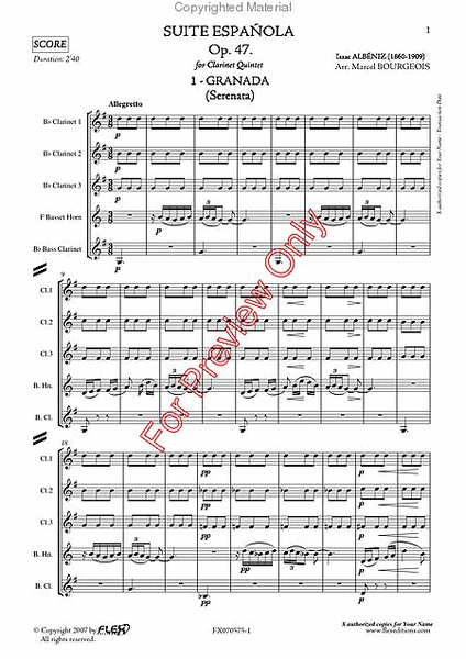 Suite Espanola, Opus 47, 1: Granada (Serenata) image number null