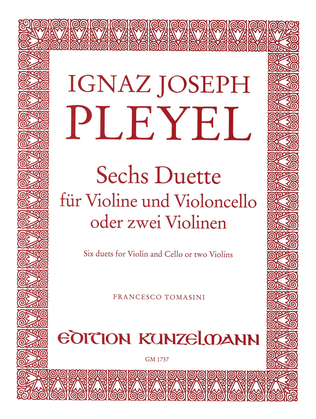 Book cover for 6 Duets for violin and cello