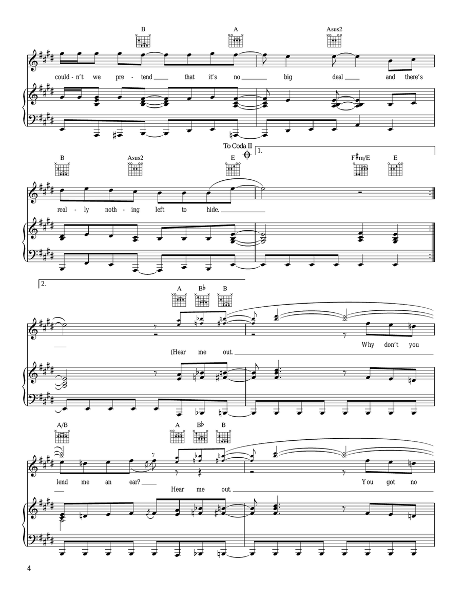 Couldn't I Just Tell You Piano, Vocal, Guitar scores gallery preview page 4