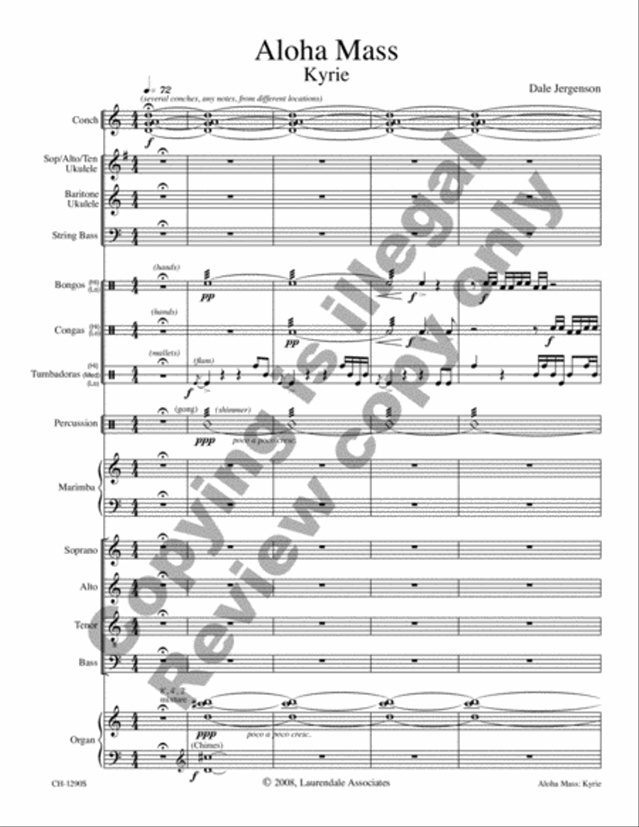 Aloha Mass (Full Score) Choir scores gallery preview page 3