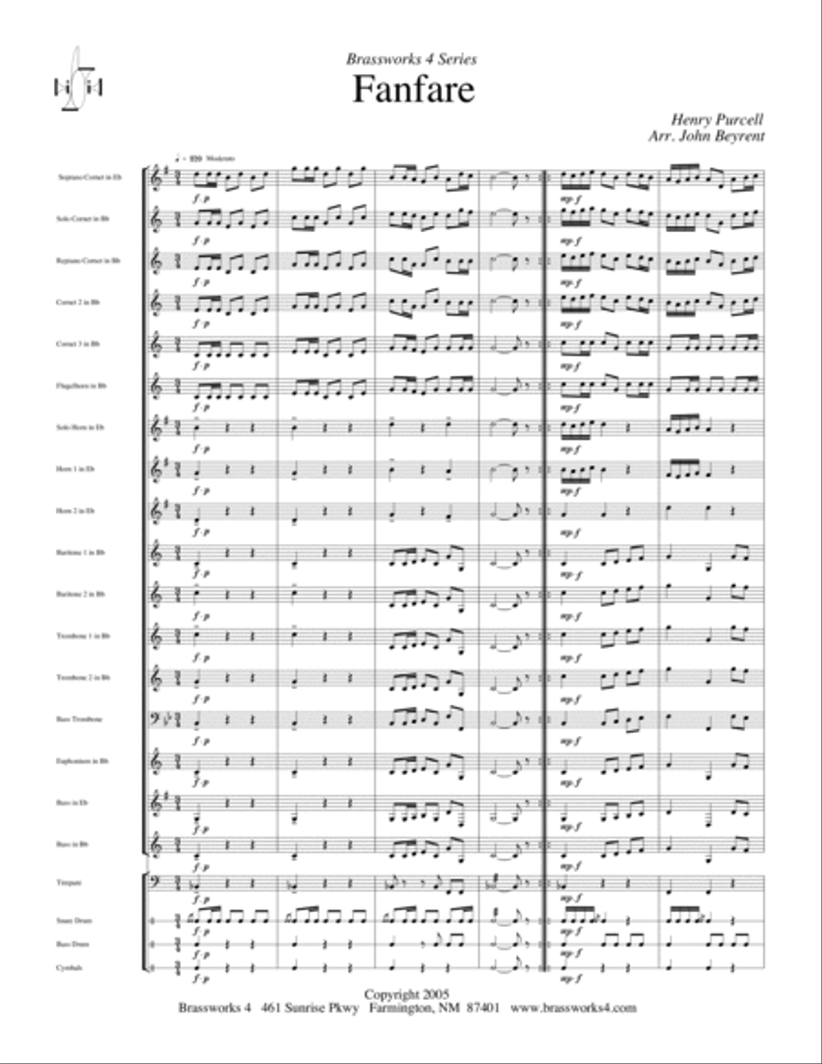 Fanfare Brass Band scores gallery preview page 2