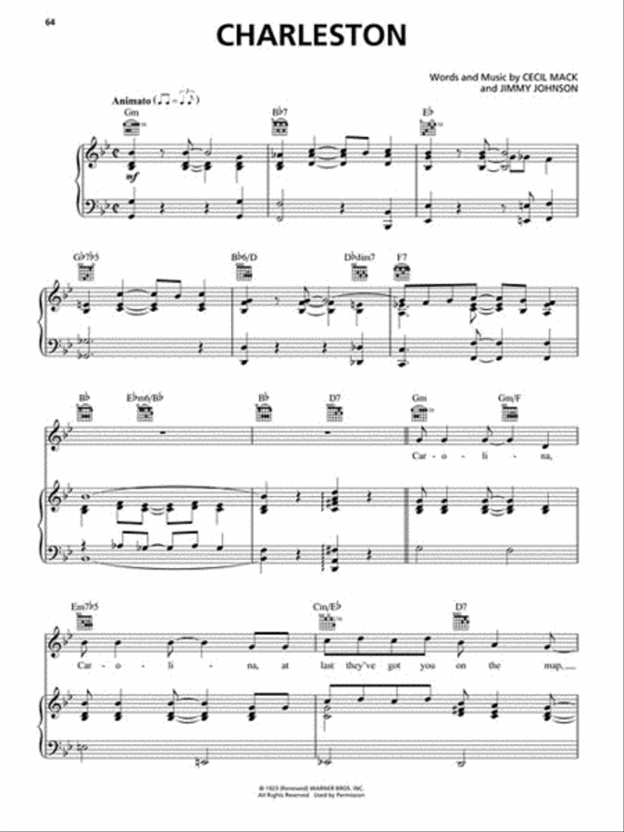 Songs of the 1920s Piano, Vocal, Guitar scores gallery preview page 4