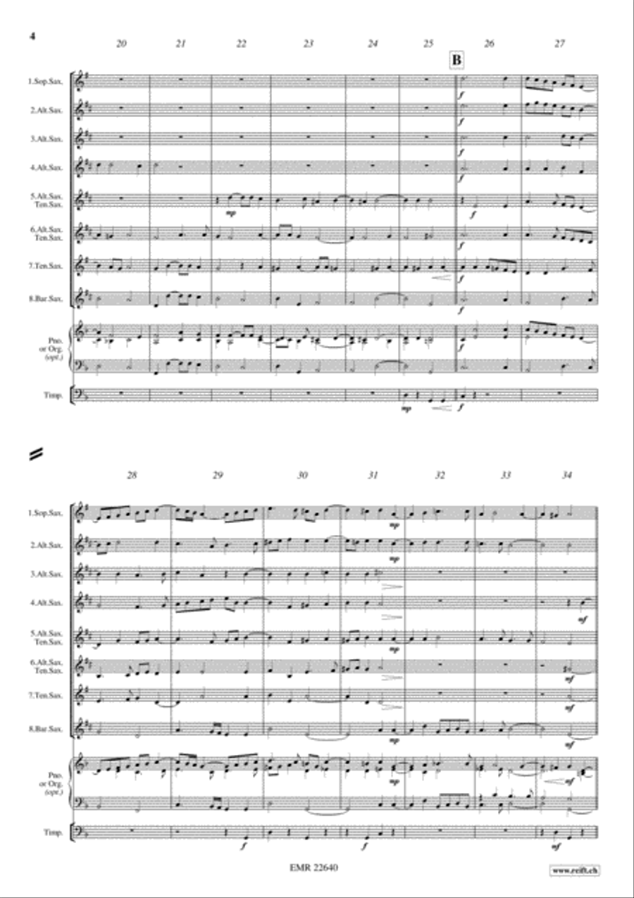 Sonata Pian e Forte Sonata Pian e Forte Saxophone Ensemble scores gallery preview page 4