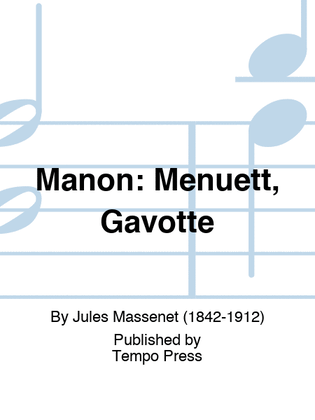 Book cover for MANON: Menuett, Gavotte
