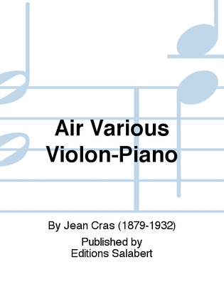Book cover for Air Various Violon-Piano