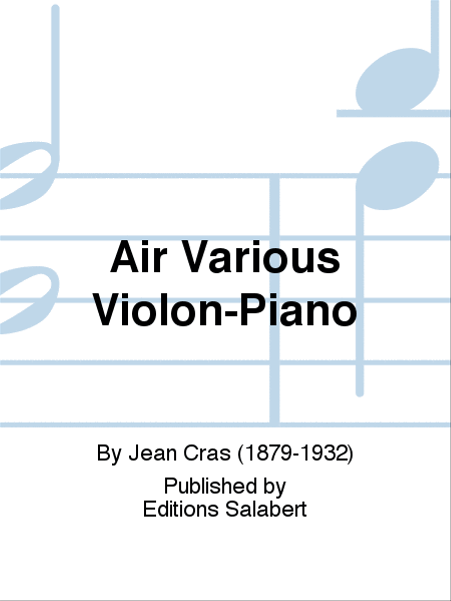 Air Various Violon-Piano Air Various Violon-Piano Violin Solo scores gallery preview page 1