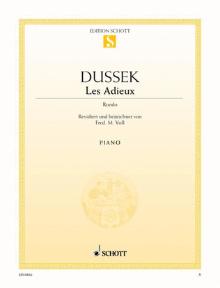 Book cover for Adieux Rondo Piano