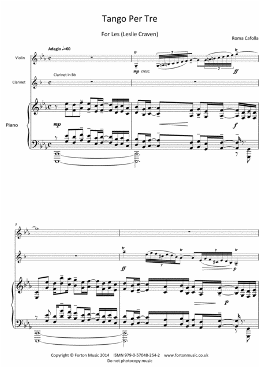 Tango per Tre Violin scores gallery preview page 2