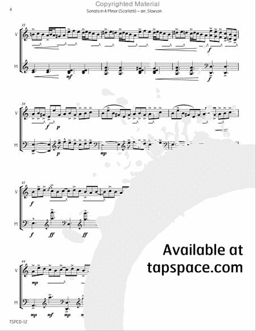 Sonata in A Minor Marimba scores gallery preview page 7