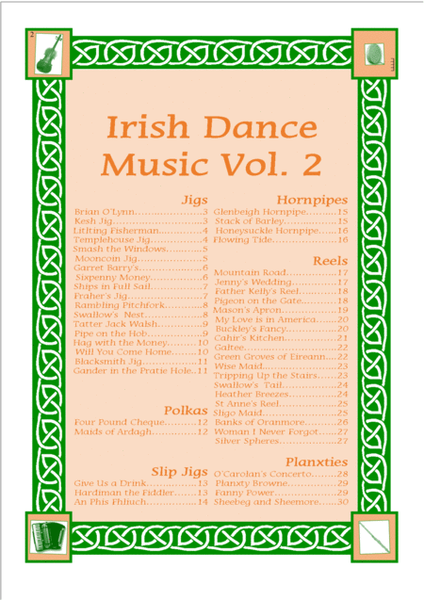Irish Dance Music Vol.2 for Mandolin Tab GDAE; 50 Jigs, Reels, Hornpipes and more.... image number null