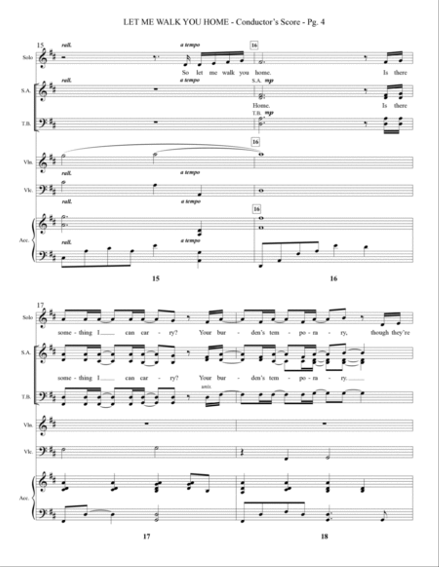 Let Me Walk You Home - Full Score Choir scores gallery preview page 4