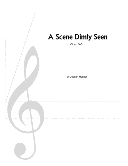 Scene Dimly Seen (Minimalist Piano Solo) image number null
