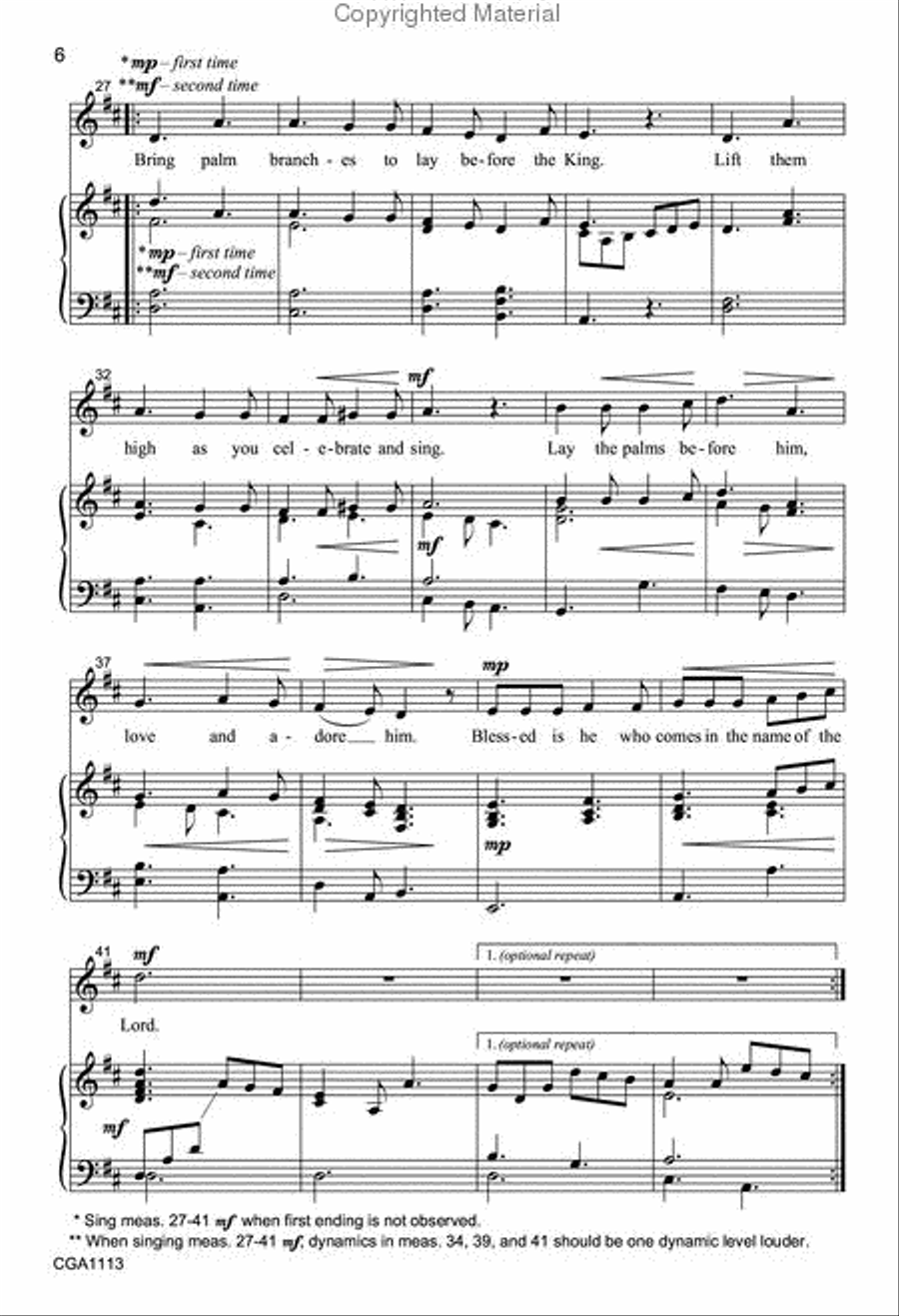 Bring Palm Branches 2-Part scores gallery preview page 5