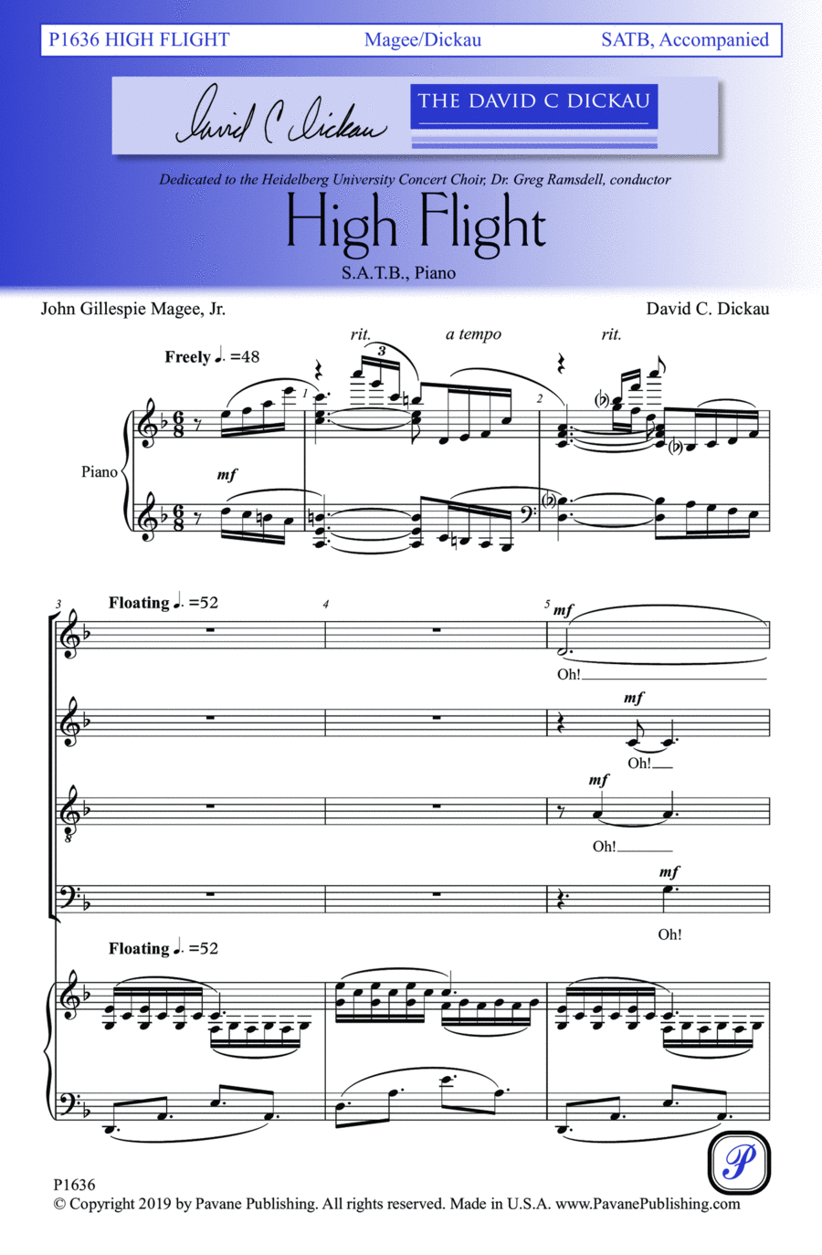 High Flight 4-Part scores gallery preview page 1