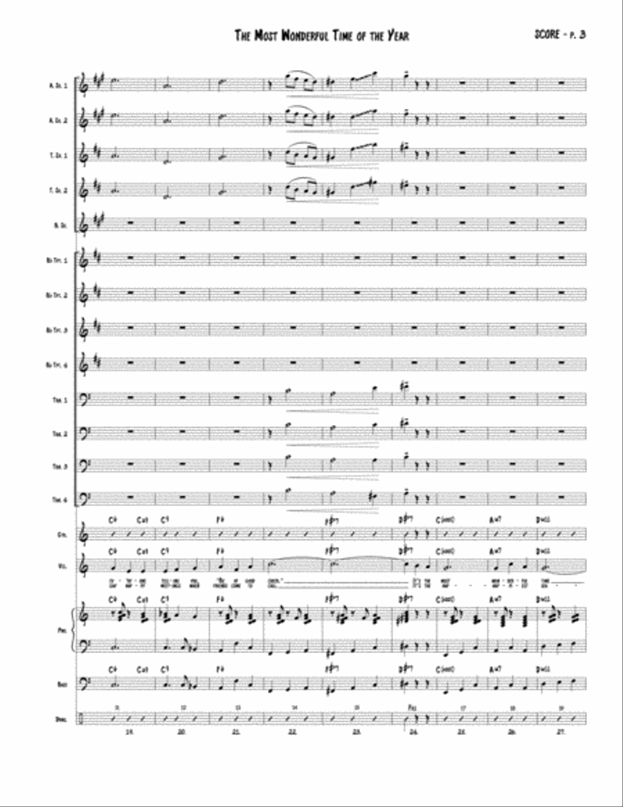 The Most Wonderful Time Of The Year Jazz Ensemble scores gallery preview page 4