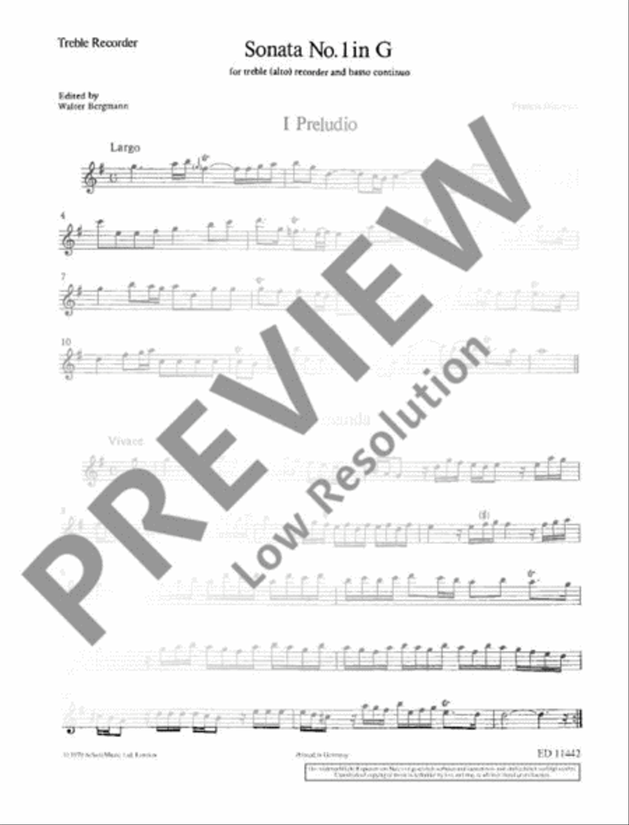Sonata Alto Recorder scores gallery preview page 18