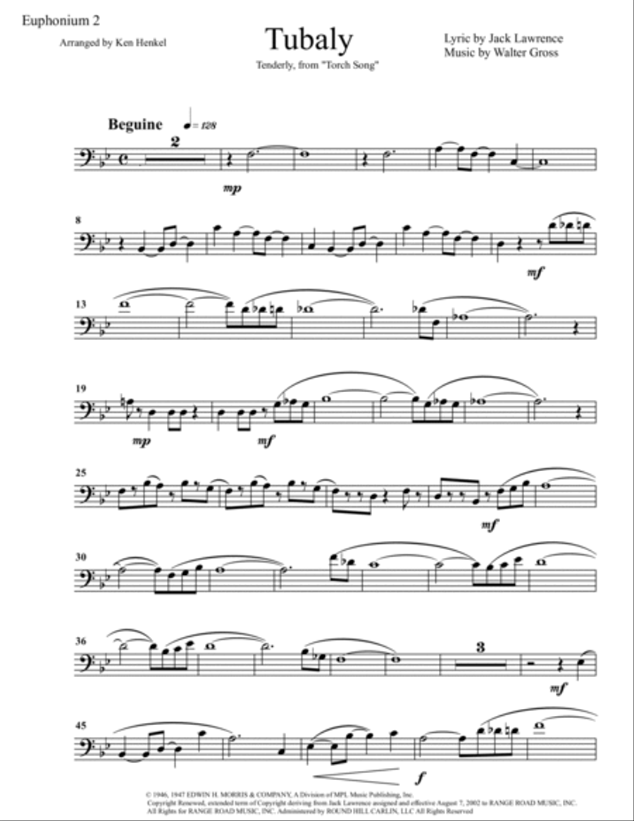 Tenderly Brass Quartet scores gallery preview page 3