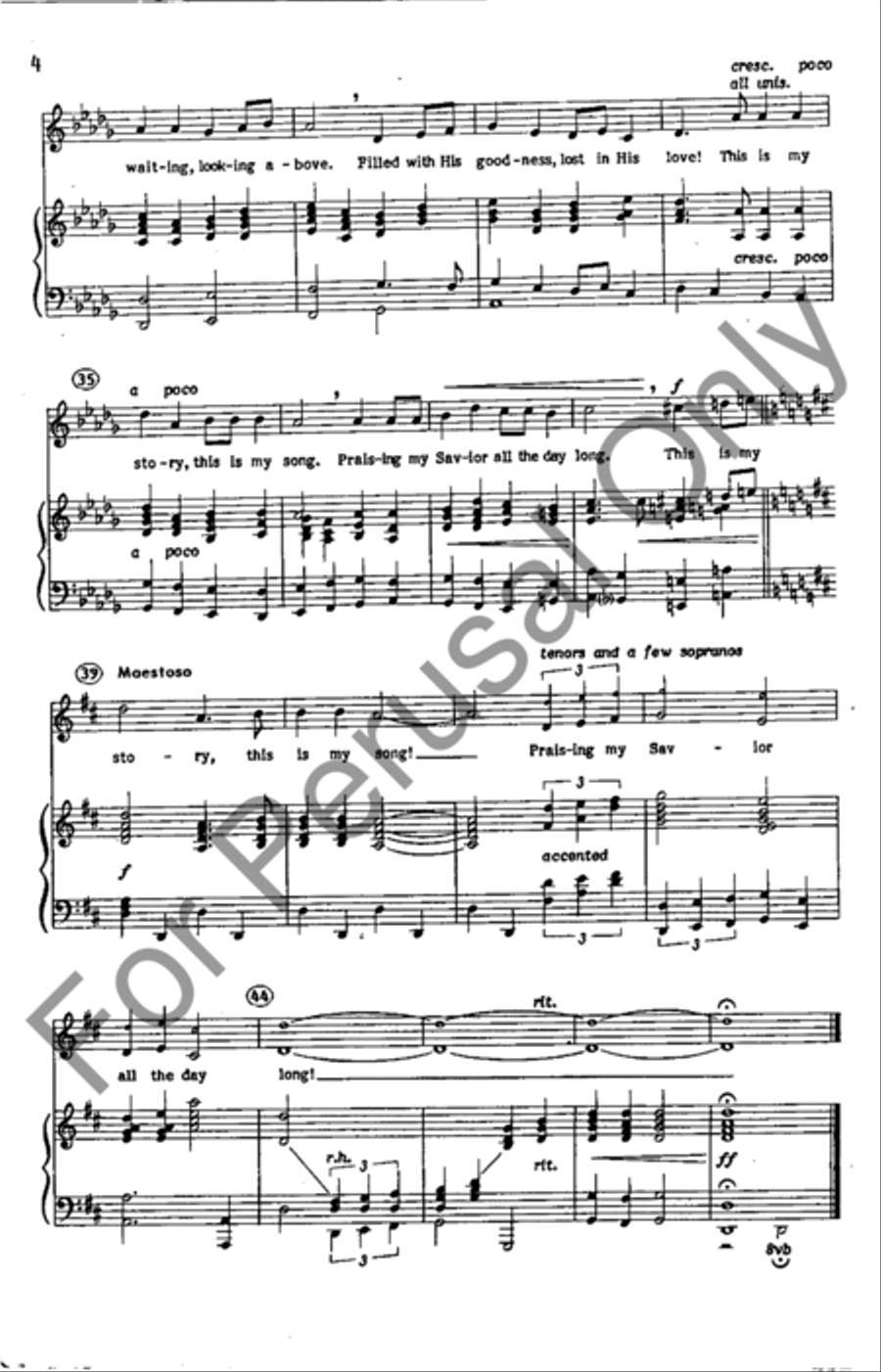 Blessed Assurance Unison Choir scores gallery preview page 4