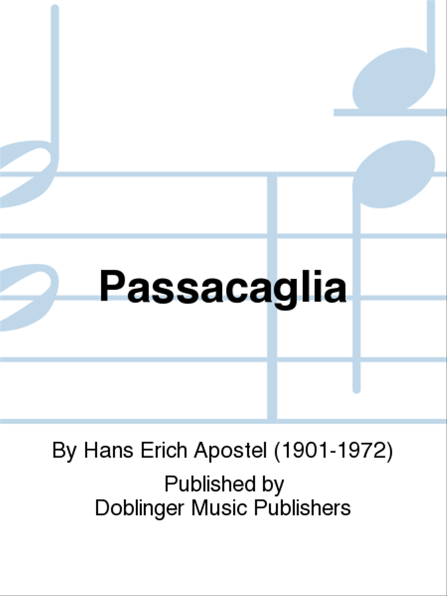 Passacaglia Passacaglia Orchestra scores gallery preview page 1