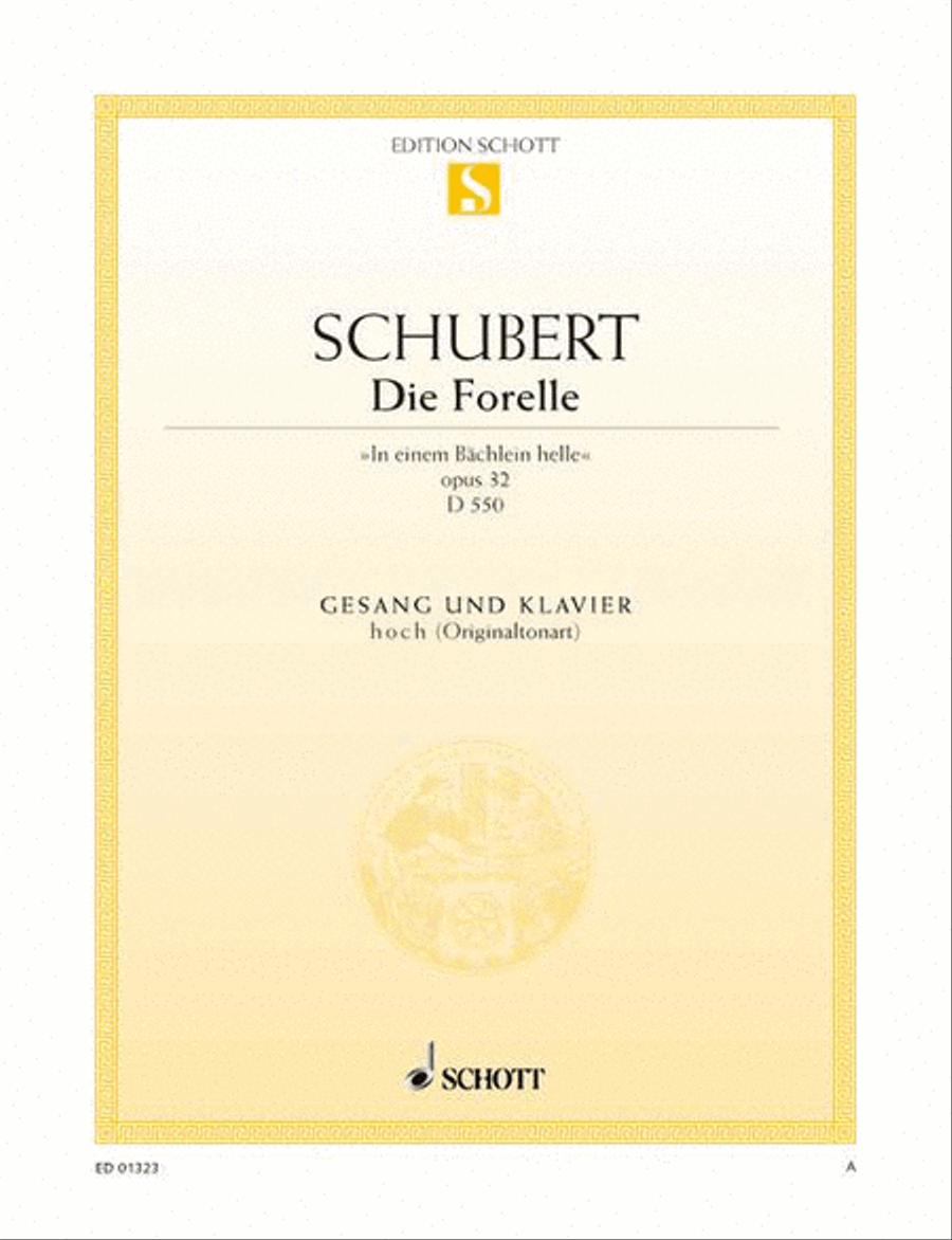 Die Forelle by Franz Schubert High Voice - Sheet Music