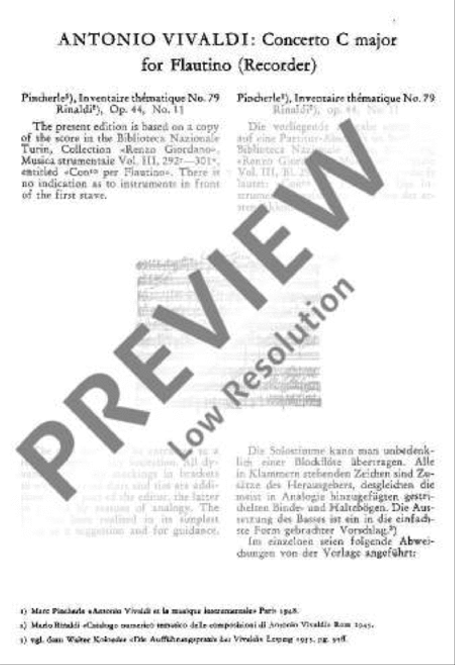 Concerto C major Recorder scores gallery preview page 4
