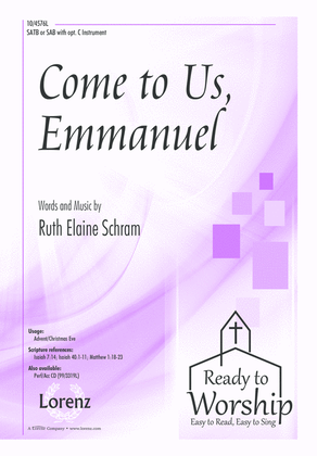 Book cover for Come to Us, Emmanuel