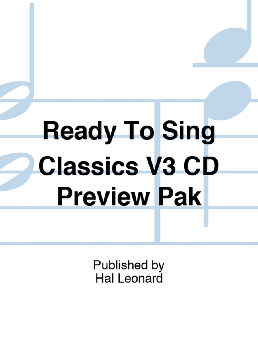 Ready To Sing Classics V3 CD Preview Pak