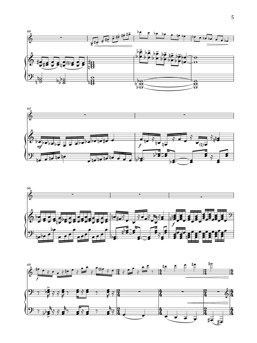 Sonata For Clarinet And Piano Clarinet Solo scores gallery preview page 5