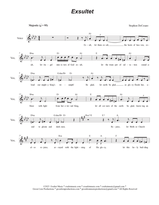 Exsultet (Solo with SATB) (Lead Sheet - Vocal Edition)
