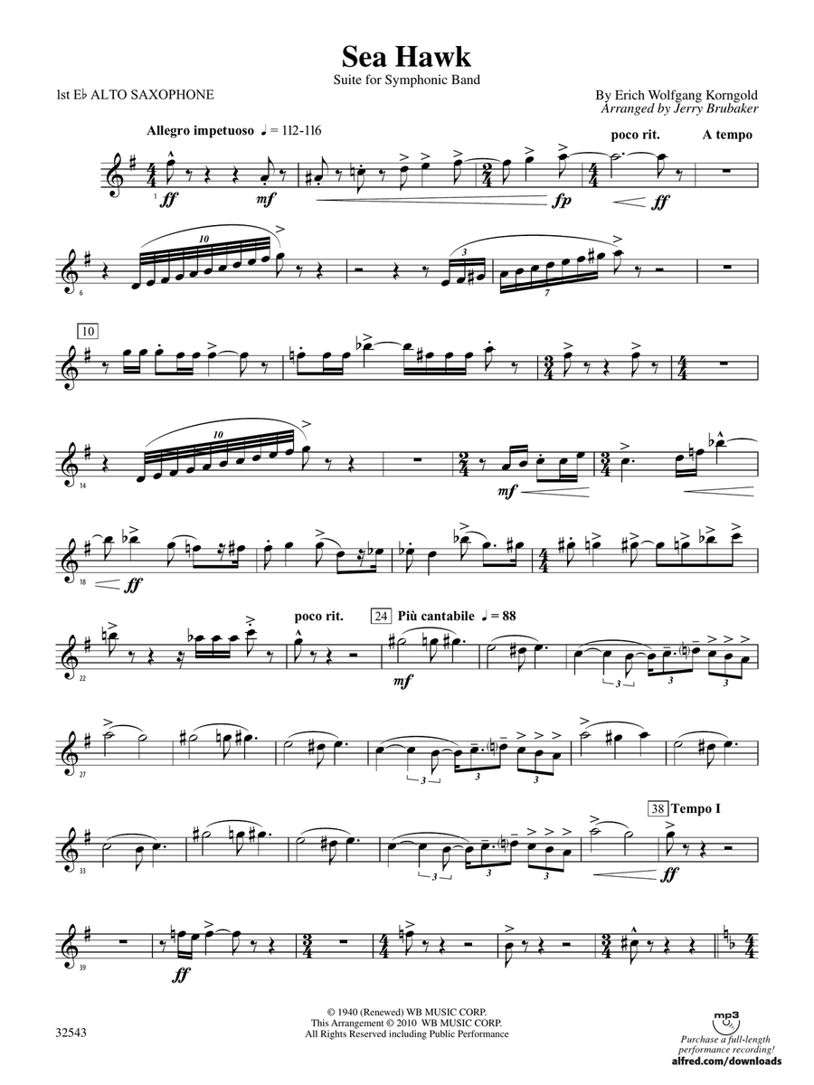 Sea Hawk: E-flat Alto Saxophone