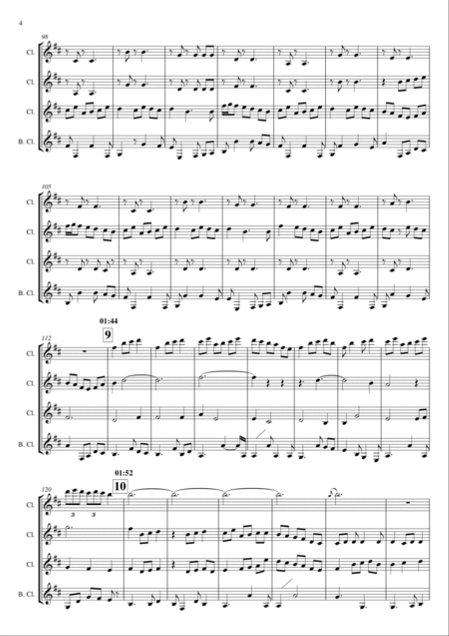 Trip to Skye Woodwind Quartet scores gallery preview page 4