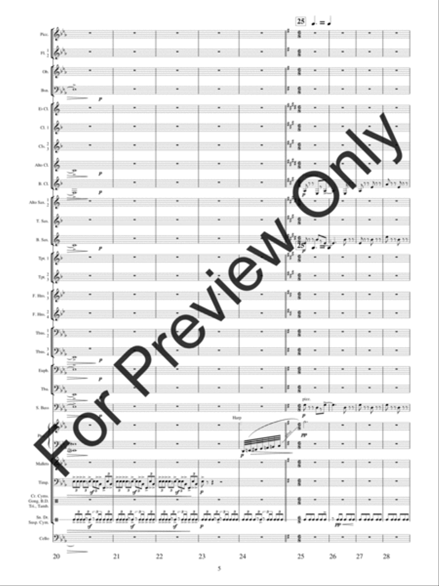 Festival Variations Concert Band scores gallery preview page 8