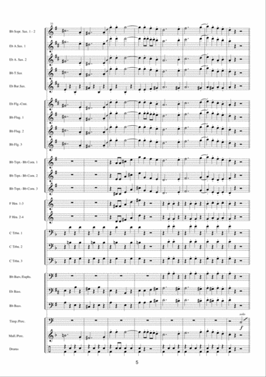Carnaval Festival Carnaval Festival Fanfare Band scores gallery preview page 6