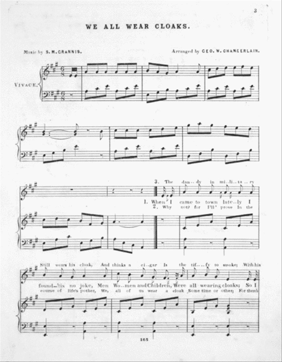 We All Wear Cloaks. Song Voice scores gallery preview page 2