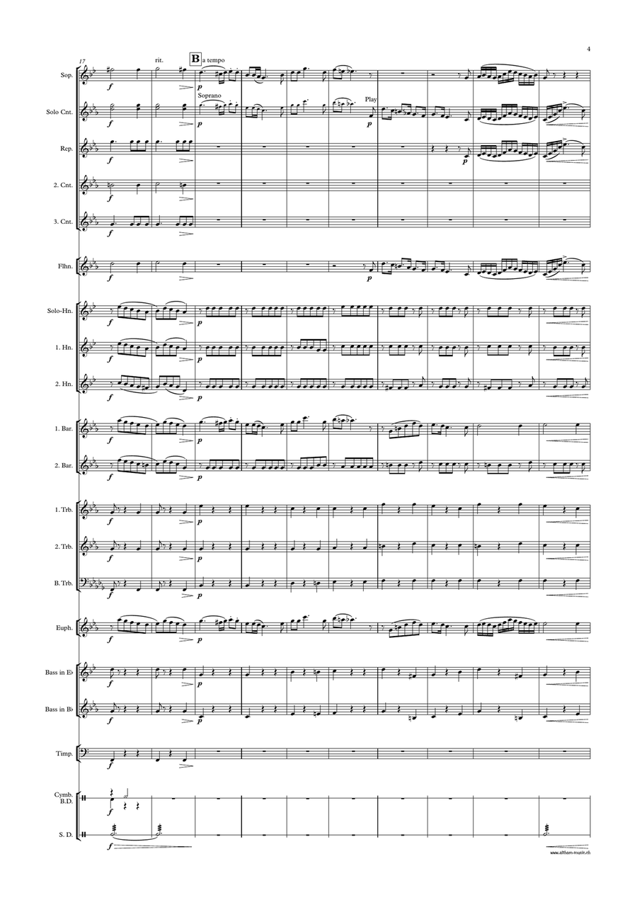 Pozegnanie Ojczyzny - Farewell to the Fatherland Brass Band scores gallery preview page 6