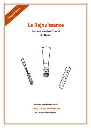 Book cover for La Rejouissance (oboe, clarinet, bassoon trio)