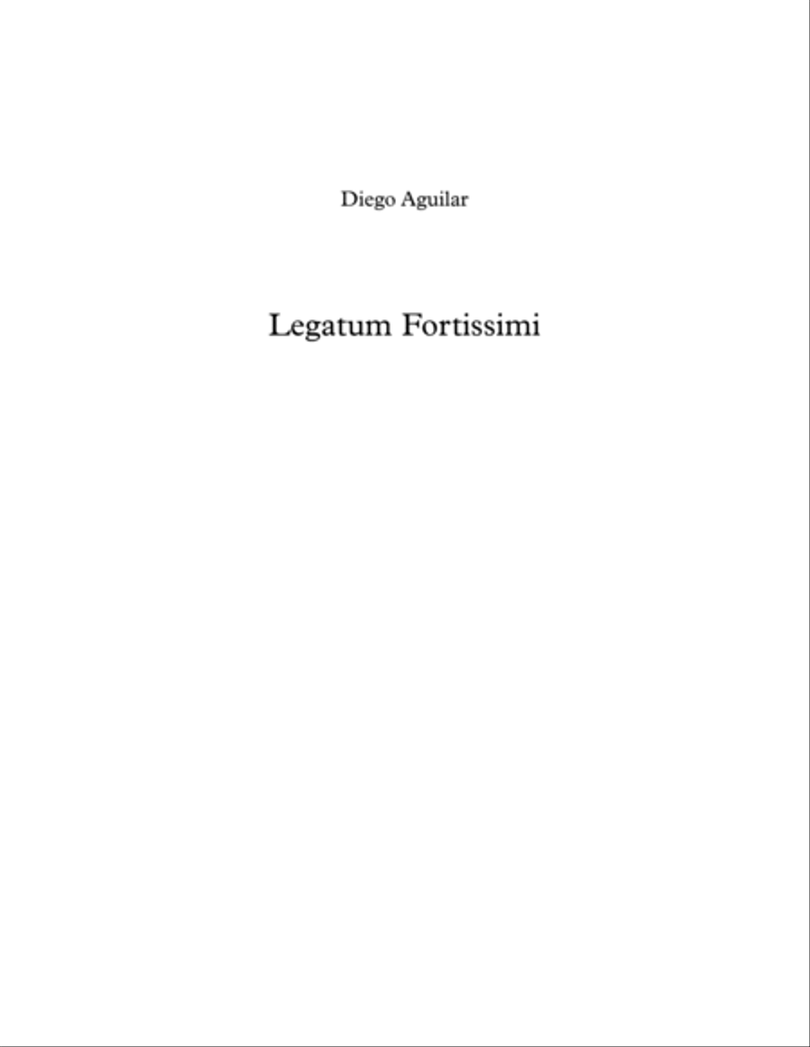 Legatum Fortissimi 4-Part scores gallery preview page 1