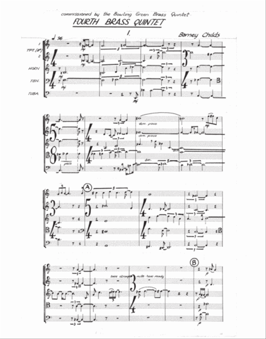 [Childs] Brass Quintet No. 4 Brass Quintet scores gallery preview page 3