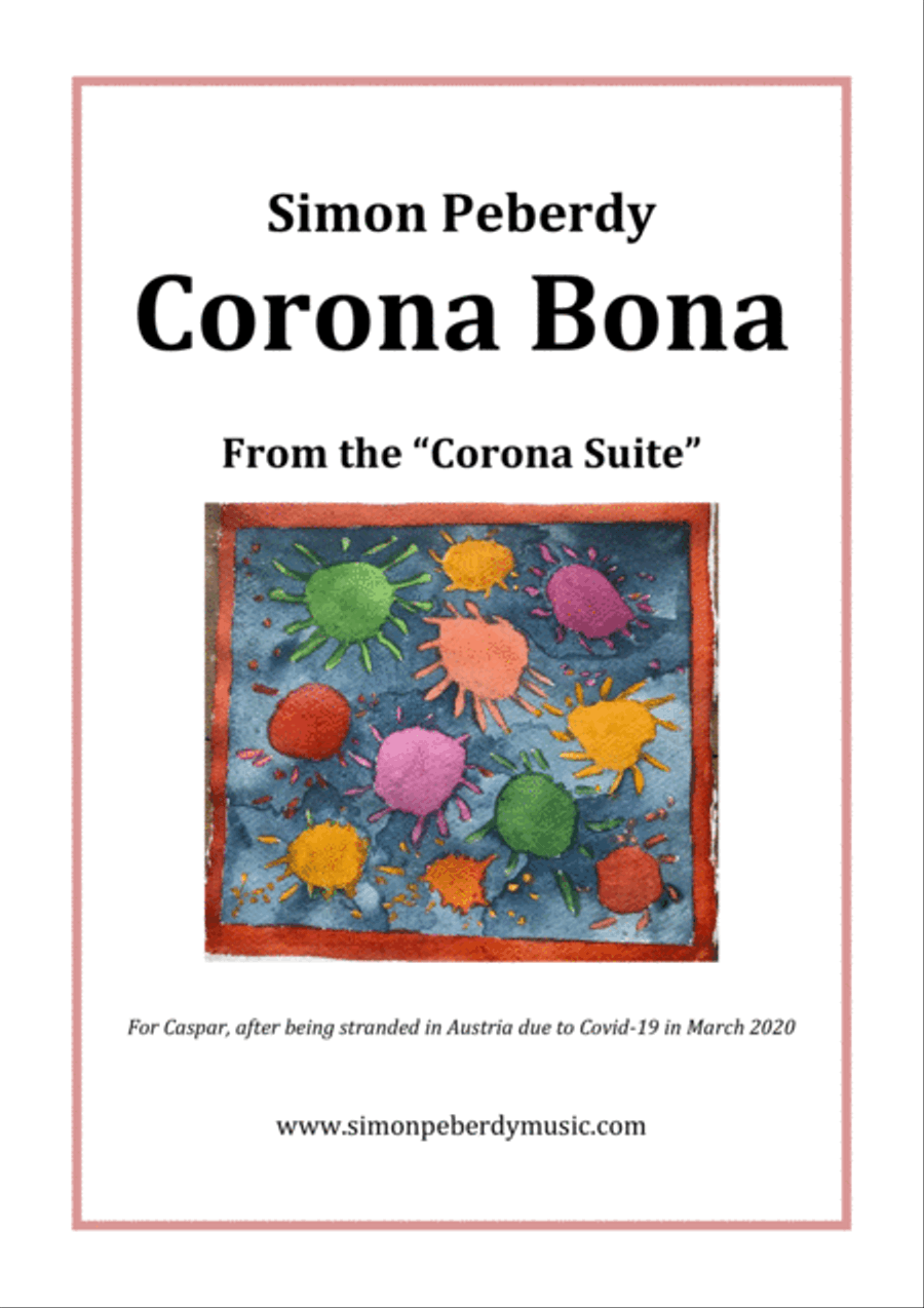 Corona Bona from the Corona Suite for Alto Sax and Piano by Simon Peberdy Alto Saxophone scores gallery preview page 5