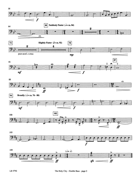 The Holy City (arr. Mark Hayes) - Double Bass
