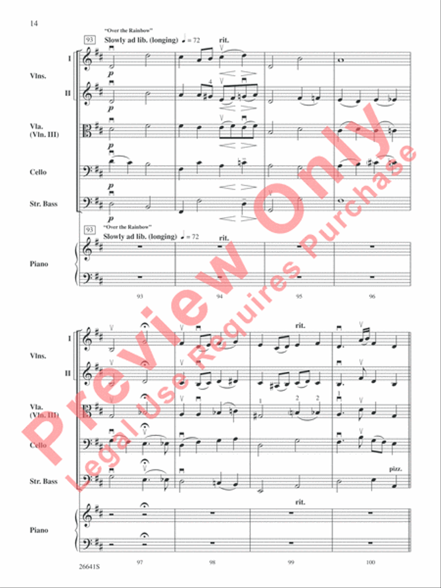 The Wizard of Oz String Orchestra scores gallery preview page 15