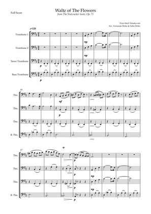 Book cover for Waltz of The Flowers - from Nutcracker (P. I. Tchaikovsky) for Trombone Quartet