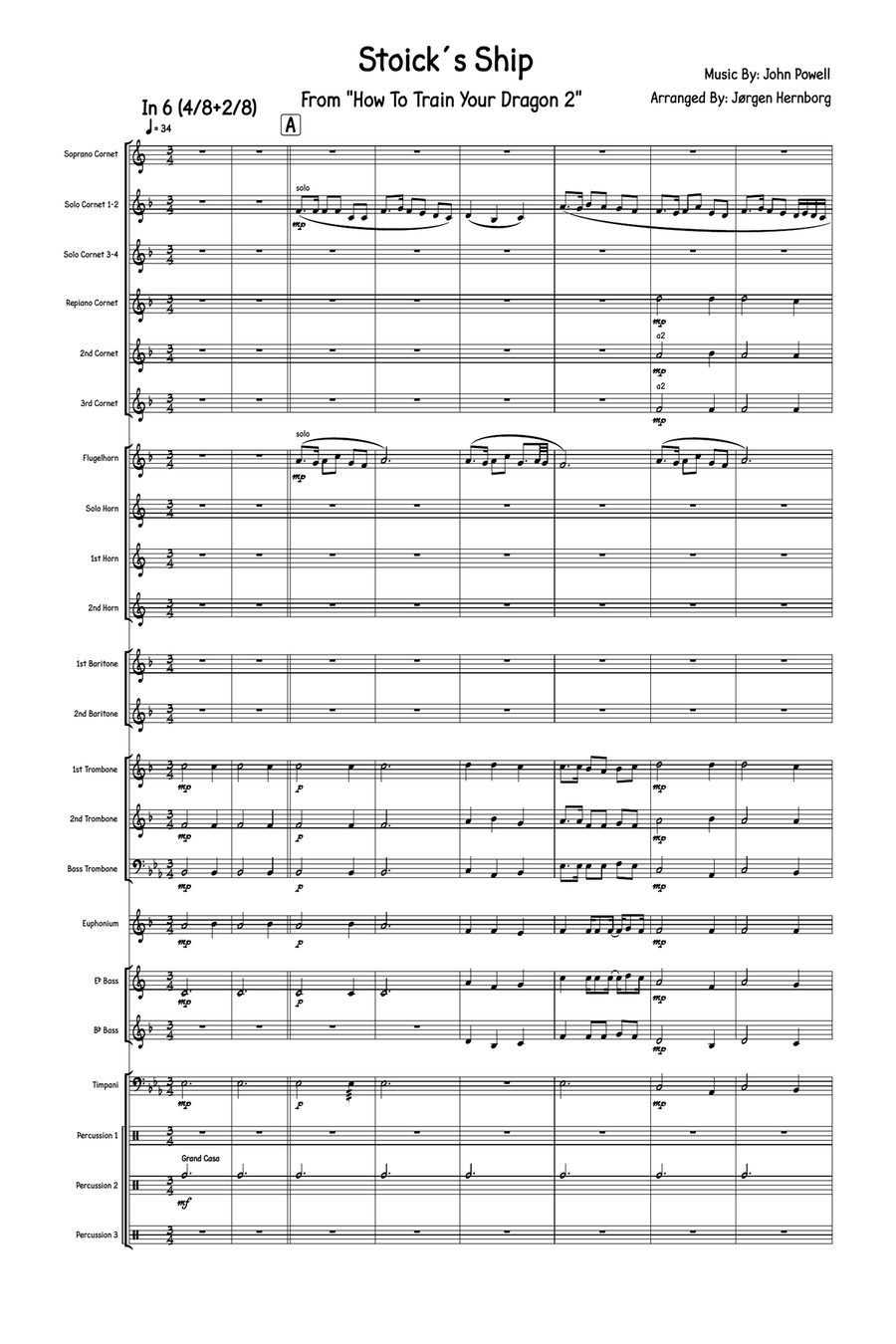 Stoick's Ship Brass Band scores gallery preview page 1