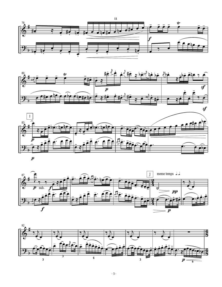 Eastern European Rhapsody - duets for clarinet and bassoon Woodwind Duet scores gallery preview page 5
