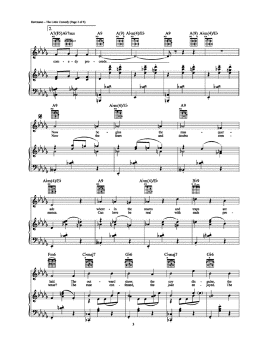 The Little Comedy Piano, Vocal, Guitar scores gallery preview page 3