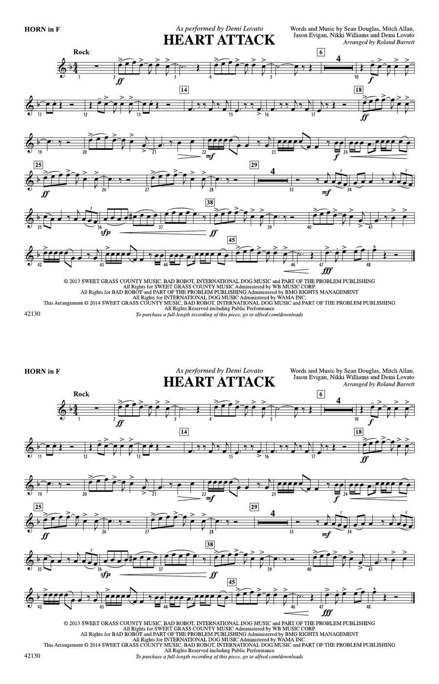 Heart Attack: 1st F Horn